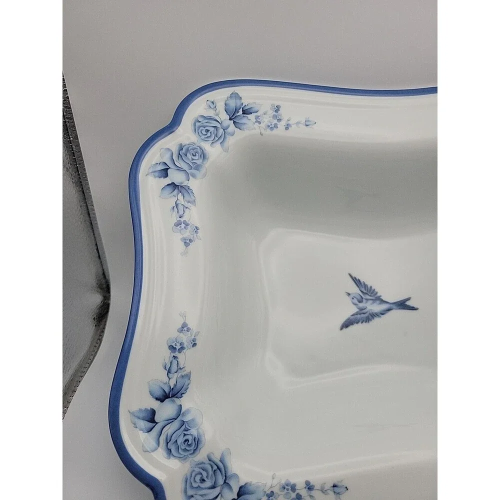 Gear-Arita Blue Damask 10-inch Serving Vegetable Display Bowl EUC Beautiful!